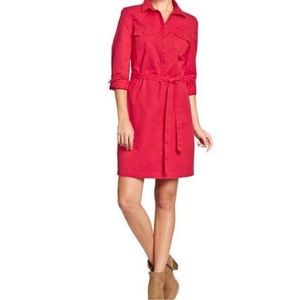 Old Navy Belted Shirt Dress. Long Sleeves. Pockets.